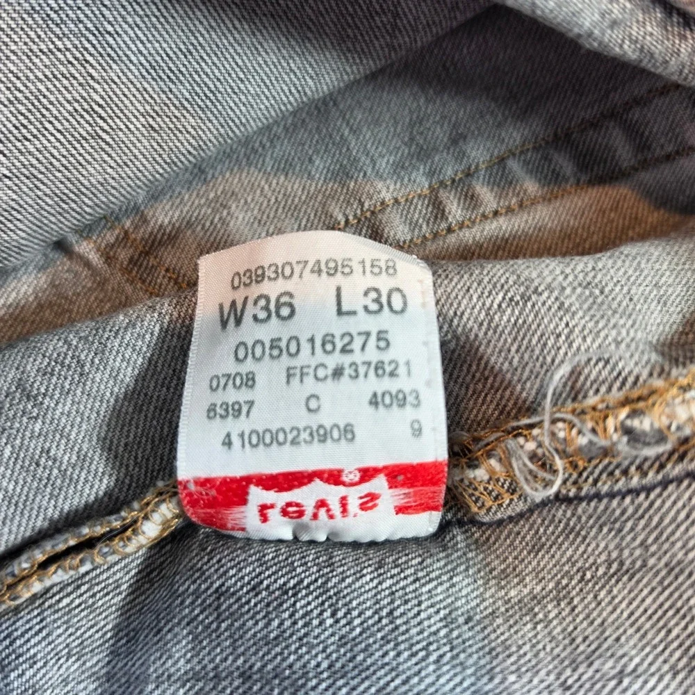 Levi's 501 Original Fit Mens Jeans 36x30 Grey Denim Button Fly Straight Leg 2008